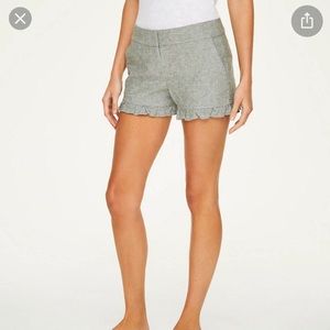 Gray loft dressy shorts with ruffle